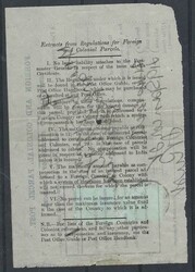 1894 ‘FOREIGN AND COLONIAL PARCEL POST’ certificate of posting ...
