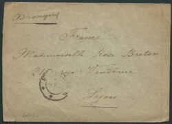 Azerbaijan 1923 (15.9.) cover to Lyon franked on reverse with ...