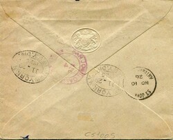 1926 (No 9) Registered OHMS printed envelope to USA franked Leeward ...