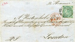 1866 (AP13) Folded cover to the Danish Consul in London franked 1s ...