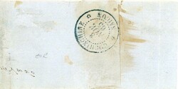 INDOCHINA: 1865 (2 Nov) Small blue wrapper to Paris with ‘Corr. D. ...