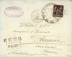 CHINA - French Post Office: 1897 (4 Oct) Envelope to Switzerland ...