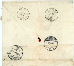 KOREA: 1900/01, Ewha 50ch., a left marginal copy with 15ch. ...