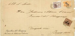 PARAGUAY: 1890 Long cover imprinted Republica del Paraguay / ...