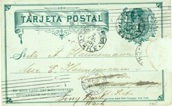 CHILE: 1901 (2 Jul) Illustrated 1c. green stationery card to USA with ...