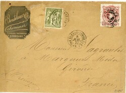 ARGENTINA: 1877 (8 JUIL) Orange advertising envelope for a Chemisier ...