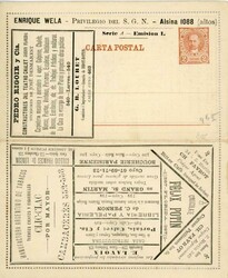 ARGENTINA: CA 1900 2c brown advertising stationery lettercard unused ...