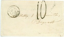 LEBANON: French Postal Services in Lebanon 1857 (June 22): Unpaid ...