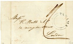 PANAMA: 1843 Folded cover to London addressed to Fred Huth ...