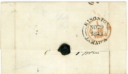 PANAMA: 1843 Folded cover to London addressed to Fred Huth ...