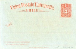 CHILE (PICTURE STATIONERY - HOTEL): 1898 3c. card (H&amp;G20) mint ...