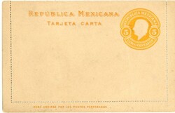 MEXICO: 1916 5c. Orange mint letter card depicting on reverse ...
