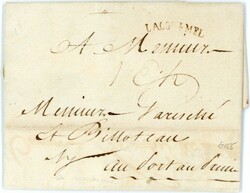 HAITI: 1781 (July 31) Entire to Port au Prince hs curved LACQUEMEL ...