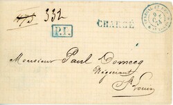 FRENCH COLONIES SENEGAL: 1874 (Oct 9): Stampless outer letter sheet ...