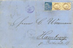 FRENCH COLONIES SENEGAL: 1884 (April 18): Envelope to Hamburg, ...