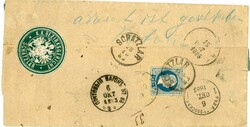 AUSTRIA-RUSSIAN POLAND: 1883 Registered entire letter franked with ...