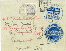 BRITISH AND AUSTRIAN POST OFFICES IN CRETE: 1898 (Dec 9): Cover to ...