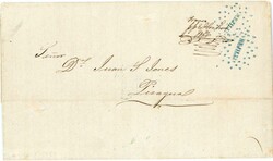PERU: 1866 (Aug 20): Stampless entire from Mejillones to Pisaqua with ...