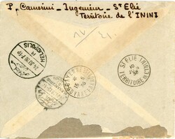 FRENCH GUIANA: ININIFRENCH GUIANA: ININI 1938 (10 JUIN) Registered ...