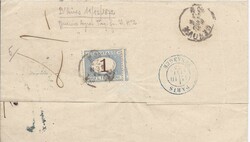 1873 stampless outer letter sheet to Genova bearing Buenos Aires ...