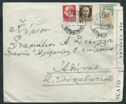 1942 two censored cover sent from Corfu to Athens both franked with ...