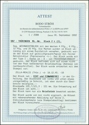 1945, Weihnachtsblock auf Papier t in Type I auf nicht befördertem ...