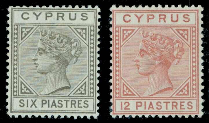 6 Pia. und 12 Pia., Type II, Pracht