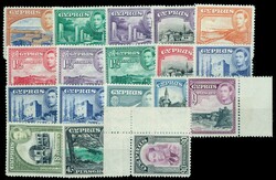 1938, Georg VI, postfrischer Kabinettsatz, 90 Pia. und 1 Pfund mit ...