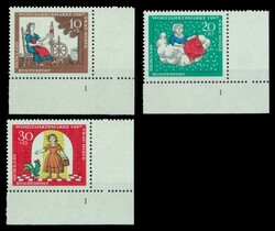 1967, Wohlfahrt, kompletter Satz mit Formnummern 1 und jeweils ...