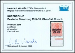 Prachtlot nur geprüfter Werte, dabei Ober-Ost Nr. 5 b postfrisch, ...