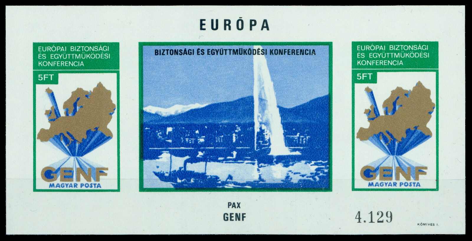 1974, KSZE-Block, ungezähnt, Pracht
