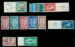 1948/52, Lot besserer Ausgaben mit Mi.-Nrn. 10-14, 18 (mit Halb-Tab), ...