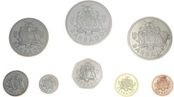 1974, 1 C. bis 10 Dollar, kompletter Kursmünzensatz, PP, in ...