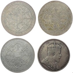 1902-1907, Lot von 4 Silber-Gedenkmünzen mit "Trade"-Dollar (2mal ...