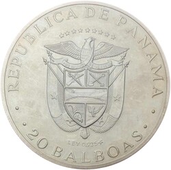 1973, 20 B. Bolivar, großformatige Silber-Gedenkmünze, st