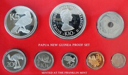 1977, 1 T. bis 10 Kina, kompletter Kursmünzensatz, PP in OVP im ...