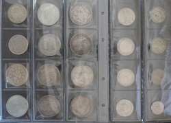 1867-1987, Lot von 20 Silbermünzen, dabei u.a. 7mal 5 Fr. Leopold II ...