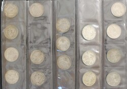 1934/35, 20 Fr. Silbermünze, Lot von 17 Stück aus altem ...