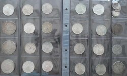 1869-1970, Lot von 20 Silbermünzen mit 5 L. Emanuele (1869, 2mal ...