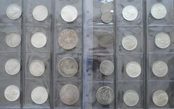 1869-1970, Lot von 20 Silbermünzen mit 5 L. Emanuele (1869, 2mal ...