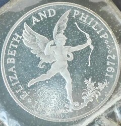 1972, 25 P. Silber-Gedenkmünze "25. Hochzeitstag", PP im Originaletui