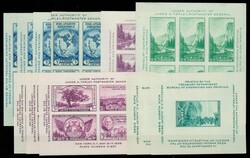 1933-1937, Lot mit Bl. 2-3 (je 2), 4 (3), 4 S Zusammendruck, 5-6, 7 ...