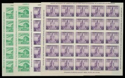 1933-1937, Lot mit Bl. 2-3 (je 2), 4 (3), 4 S Zusammendruck, 5-6, 7 ...