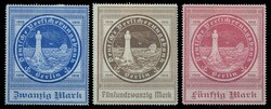 1916, 5 M. bis 50 M. Ozeanreederei, alle 6 verschiedenen Werte in ...