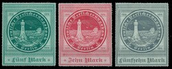 1916, 5 M. bis 50 M. Ozeanreederei, alle 6 verschiedenen Werte in ...