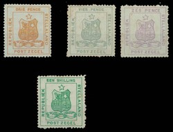 1884, 1 P. bis 1 Sh., ungebrauchter, etwas fleckiger, feinster ...