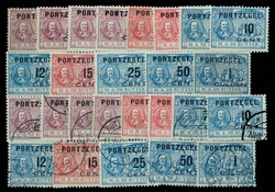 1907, Freimarken, Satz ungebraucht und gestempelt, meist Pracht (Nr. ...