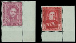 Wohlfahrt, 8 Pfg., 20 Pfg. und 30 Pfg. je FN OB (Feld 50), Luxus, ...