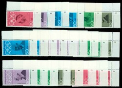 1968, Olympiade, 38 Werte mit vielen Zähnungsvarianten, FN 1-4 ...