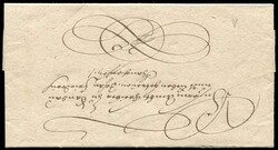 1661/ca. 1800, 2 dekorative Schnörkelbriefe in sehr guter Erhaltung